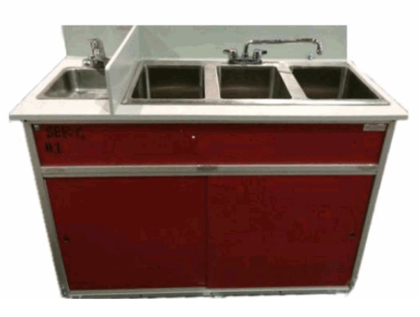 industrial hand wash station portable x4 sinks