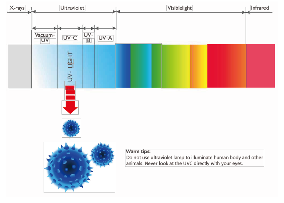 uv-c virus disinfection wavelength